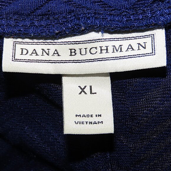 Dana Buchman Women's Blue Long-Sleeve Herring Bone Pullover Top Size XL (C1609) - Picture 6 of 7